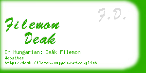 filemon deak business card