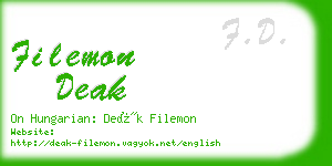filemon deak business card